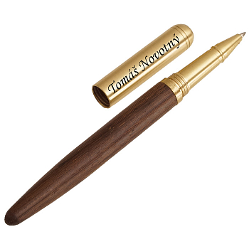 Luxusní pero dřevo v kombinaci s mosazí v dárkové krabičce