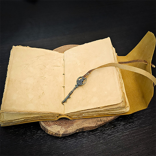 Nadčasový kožený zápisník s ručně vyrobeným papírem Timeless Journal A6