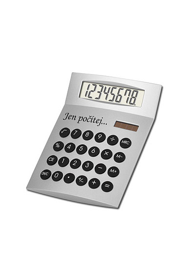 Stolní kalkulačka stříbrná