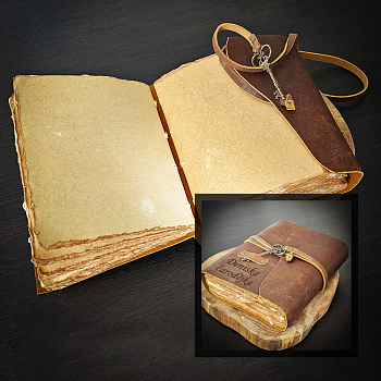 Nadčasový kožený zápisník s ručně vyrobeným papírem Timeless Journal A5
