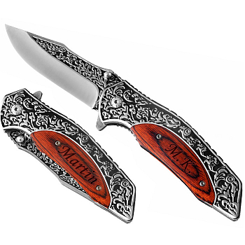 Exkluzivní nůž Faraon zdobený kombinace ocel dřevo