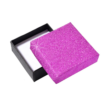 Papírová dárková krabička třpytivá růžová