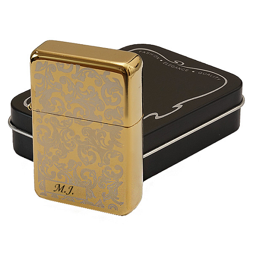 ZIP zapalovač v dárkové krabičce zlatý Ornament