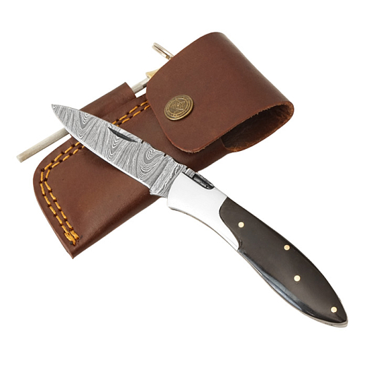Exkluzivní nůž z damascénské oceli a rukojetí z buvolího rohu Classic