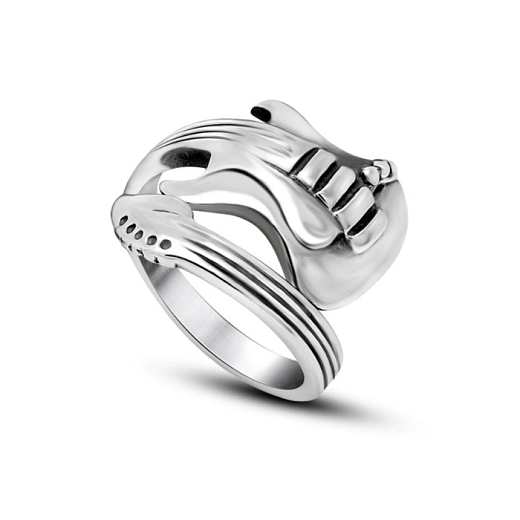 Pánský ocelový prsten Kytara