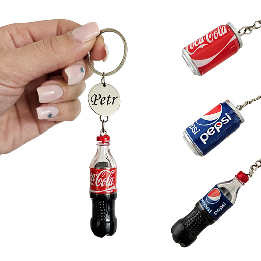 Pepsi Coca Cola přívěsek na klíče