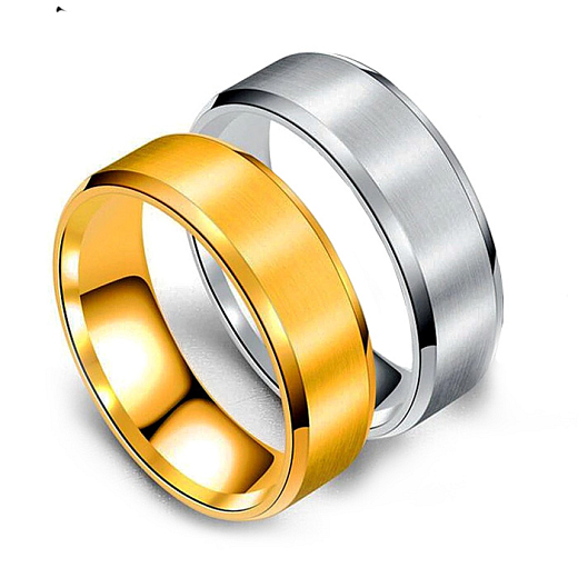 Prsten Unisex z chirurgické oceli Simple zlatý