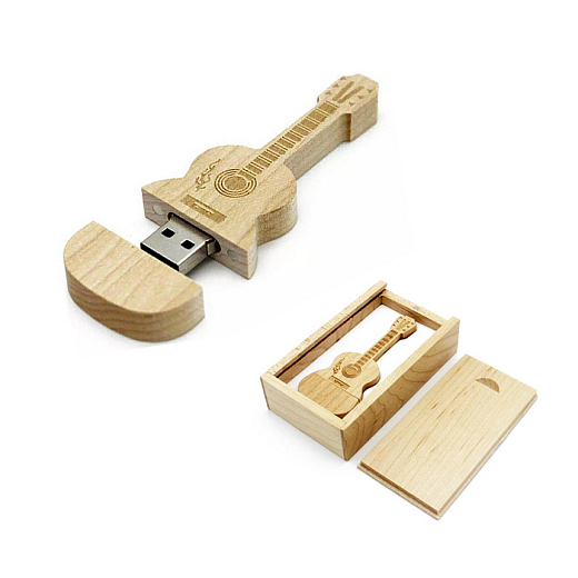 USB flash disk 32 GB Kytara dřevěný v dárkové krabičce